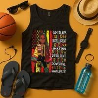 I Am Black Child History Month African American Tank Top thumb 4