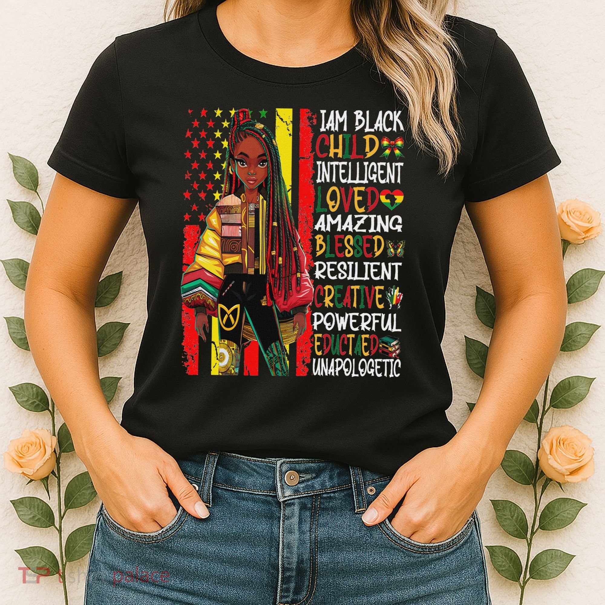 I Am Black Child History Month African American Women's T-Shirt
