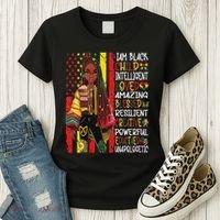 I Am Black Child History Month African American Women's T-Shirt thumb 3