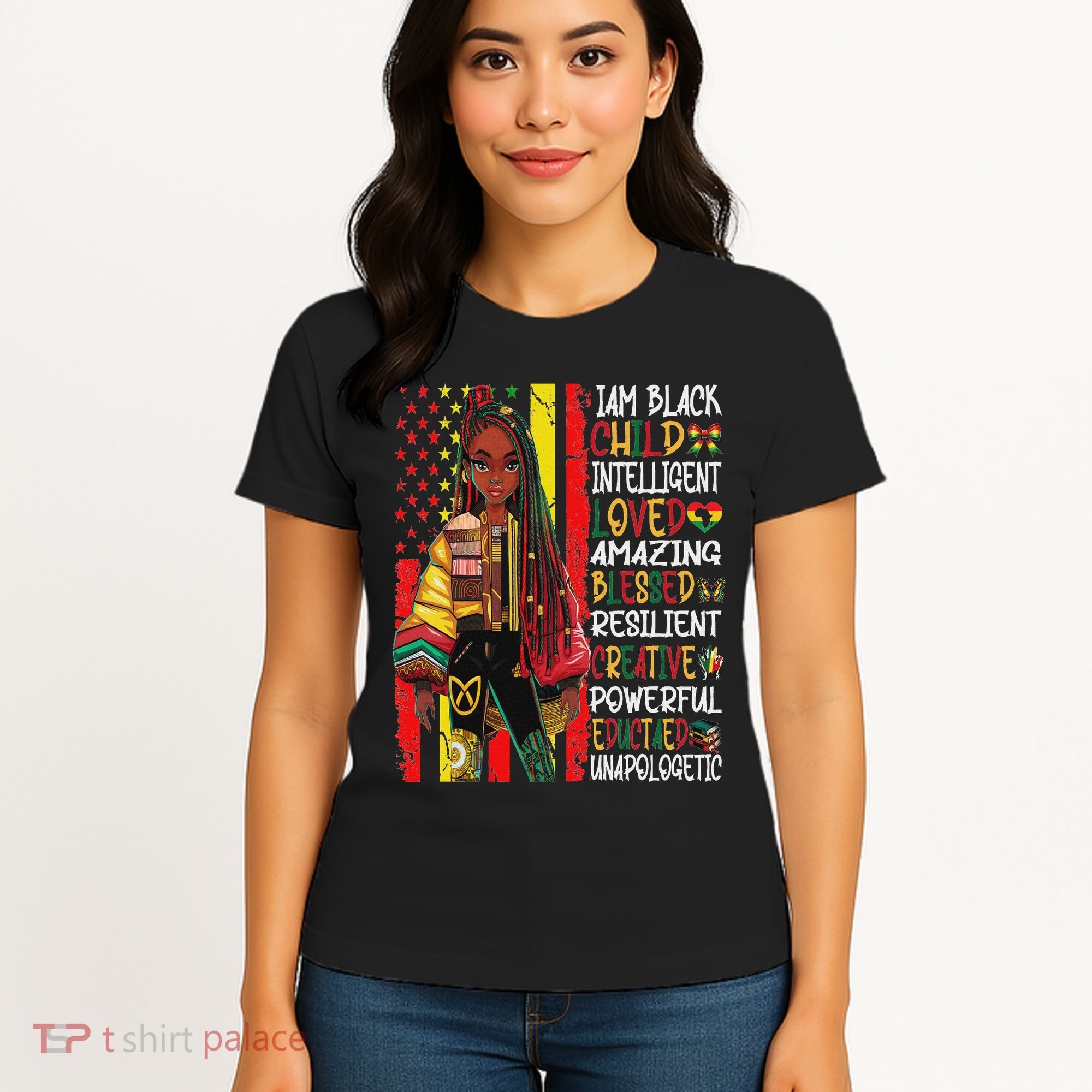 I Am Black Child History Month African American Women's T-Shirt