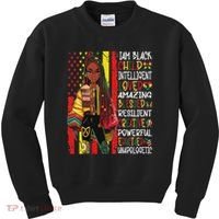 I Am Black Child History Month African American Kids Sweatshirt thumb 0