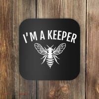 I'm A (Bee)keeper Gift Funny Beekeeper Beekeeping Funny Gift Coaster thumb 0