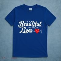 ItS A Beautiful Day To Save Lives Funny Nurse Careers Nurse Gift T-Shirt thumb 5