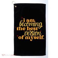 I Am Becoming The Best Version Of Myself Positive Quote Golf Towel thumb 0