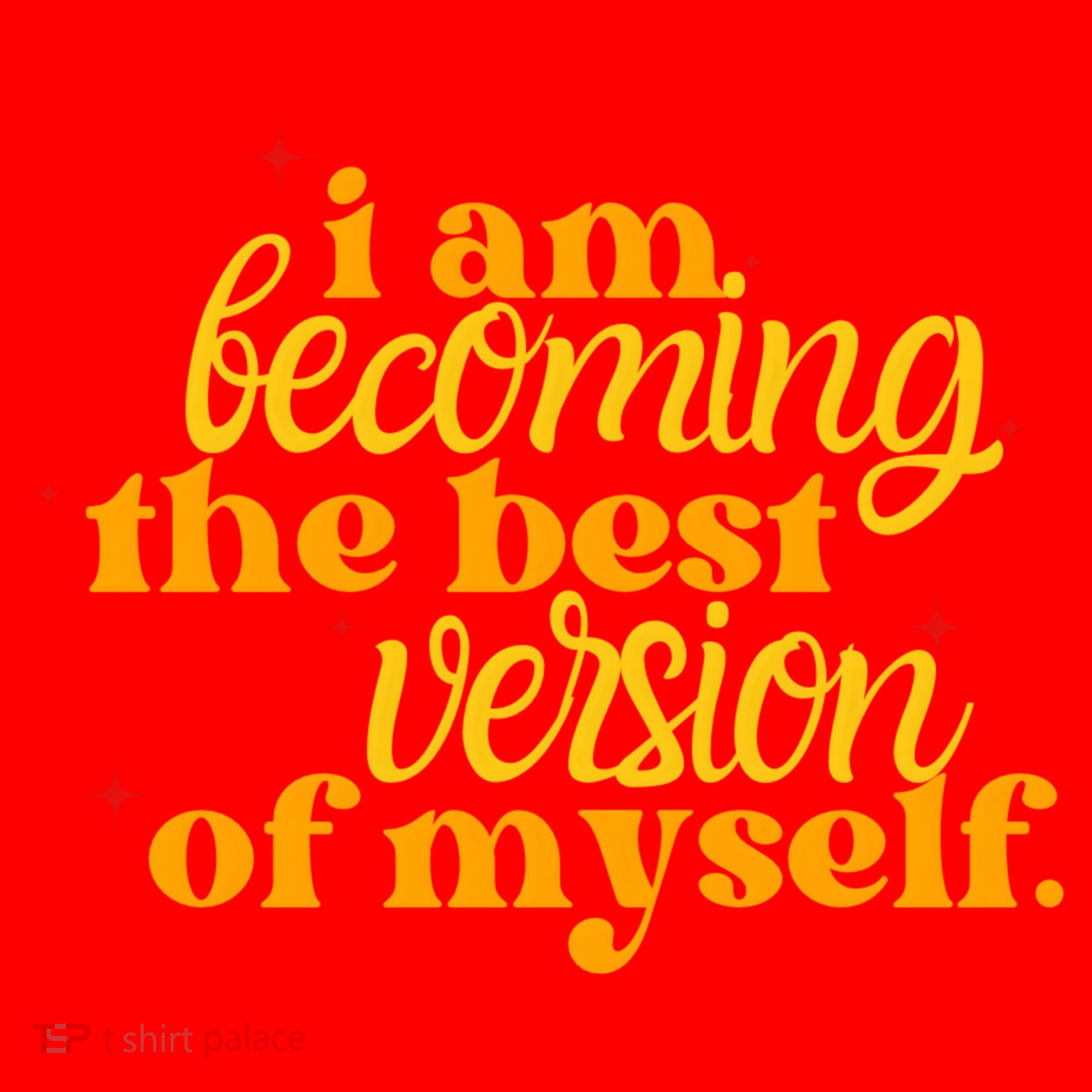 I Am Becoming The Best Version Of Myself Positive Quote Santa Hat