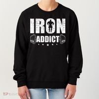 Iron Addict Bodybuilding Weightlifting Workout Women's Sweatshirt thumb 0