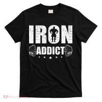 Iron Addict Bodybuilding Weightlifting Workout T-Shirt thumb 0