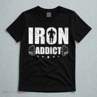 Iron Addict Bodybuilding Weightlifting Workout T-Shirt thumb 5