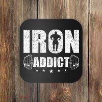 Iron Addict Bodybuilding Weightlifting Workout Coaster thumb 0