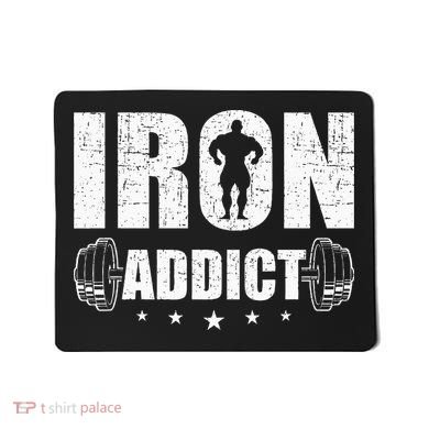 Iron Addict Bodybuilding Weightlifting Workout Mousepad