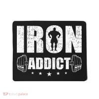 Iron Addict Bodybuilding Weightlifting Workout Mousepad thumb 0