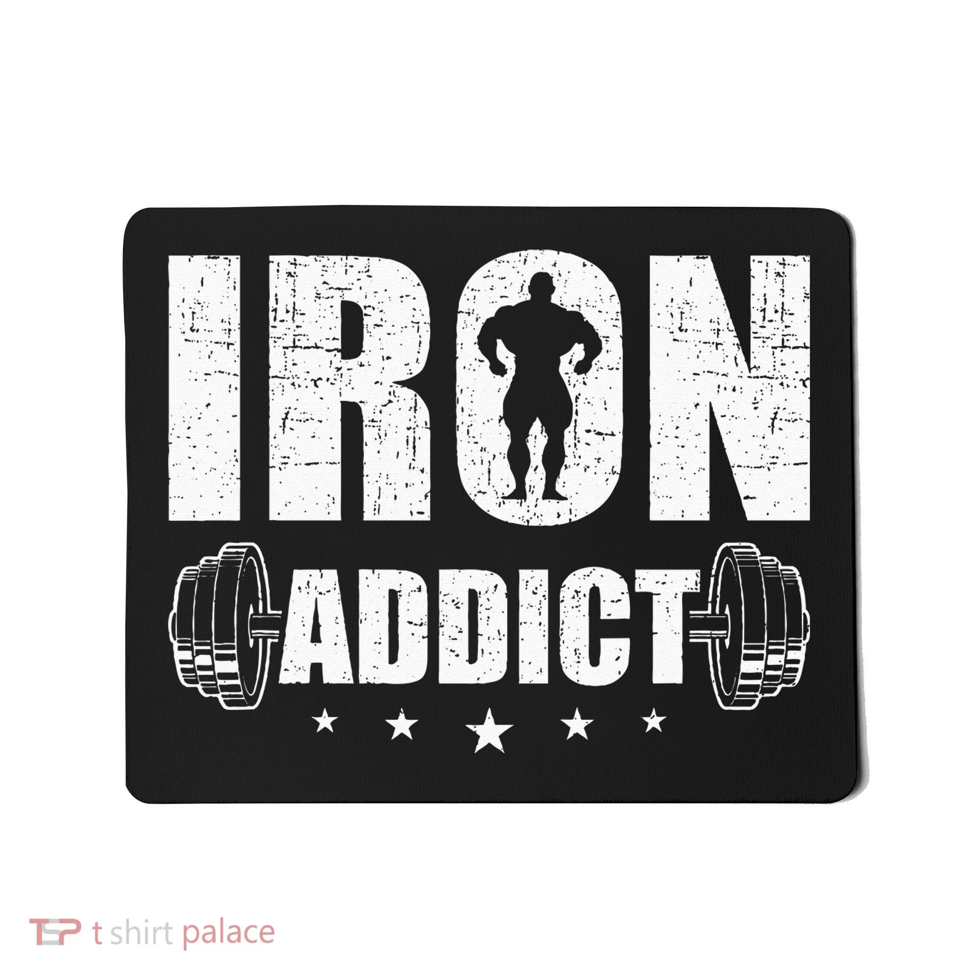 Iron Addict Bodybuilding Weightlifting Workout Mousepad