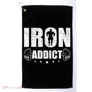 Iron Addict Bodybuilding Weightlifting Workout Golf Towel