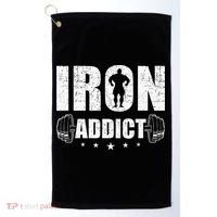Iron Addict Bodybuilding Weightlifting Workout Golf Towel thumb 0