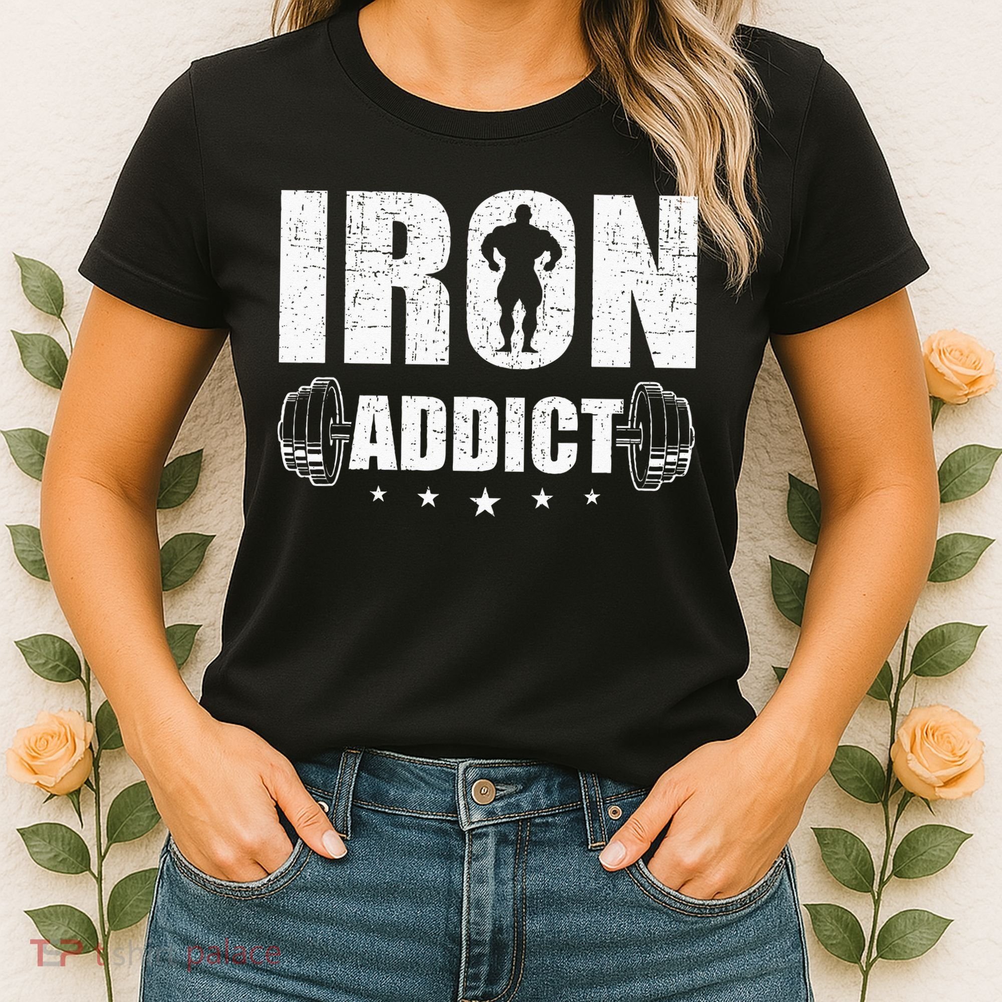 Iron Addict Bodybuilding Weightlifting Workout Women's T-Shirt