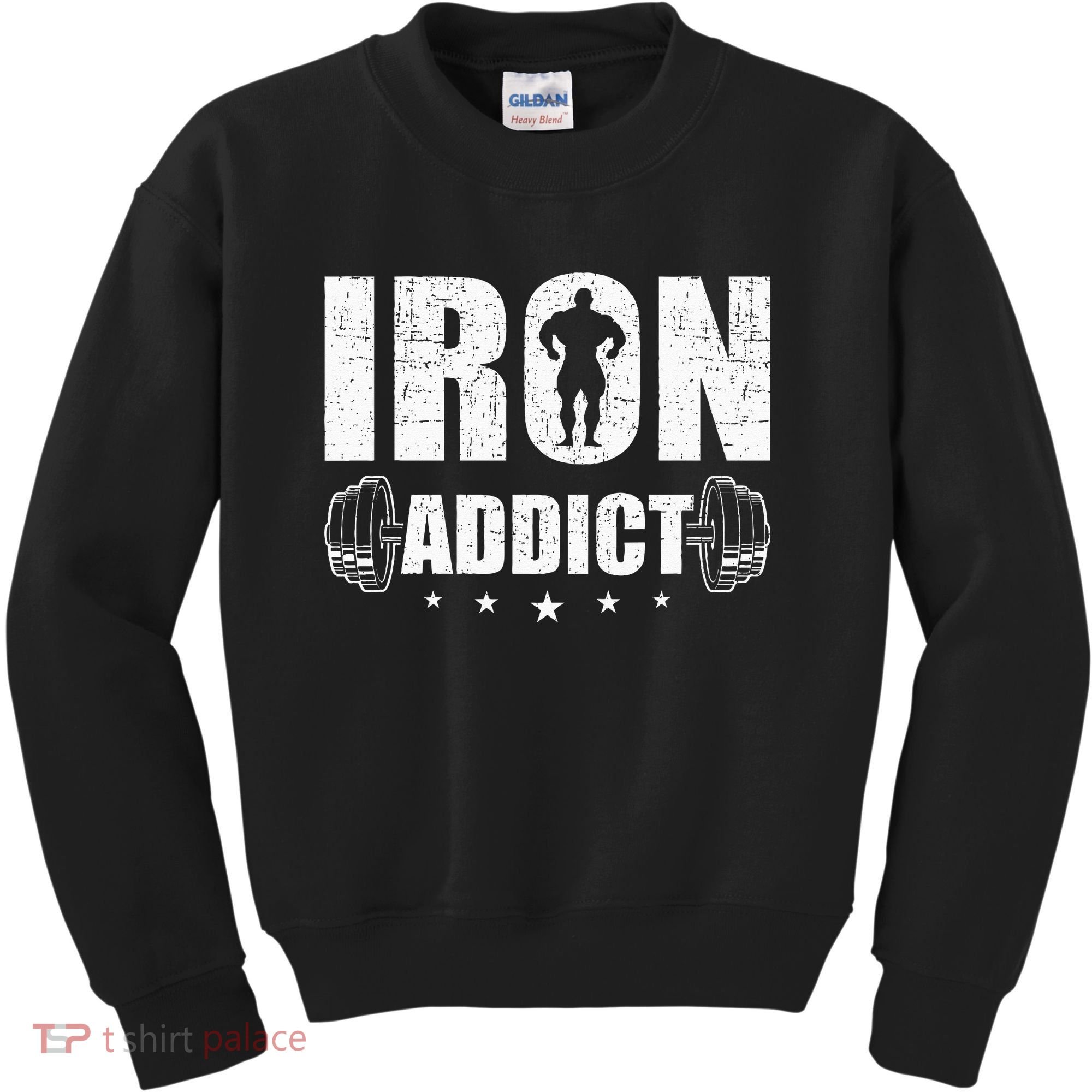 Iron Addict Bodybuilding Weightlifting Workout Kids Sweatshirt
