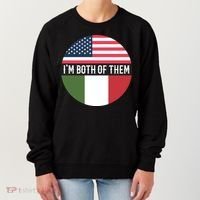 I Am Both Of Them American And Italian Flags Women's Sweatshirt thumb 0