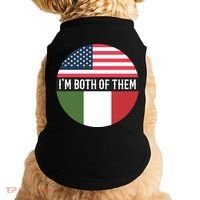 I Am Both Of Them American And Italian Flags Doggie Tank thumb 0