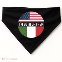 I Am Both Of Them American And Italian Flags USA-Made Doggie Bandana thumb 0