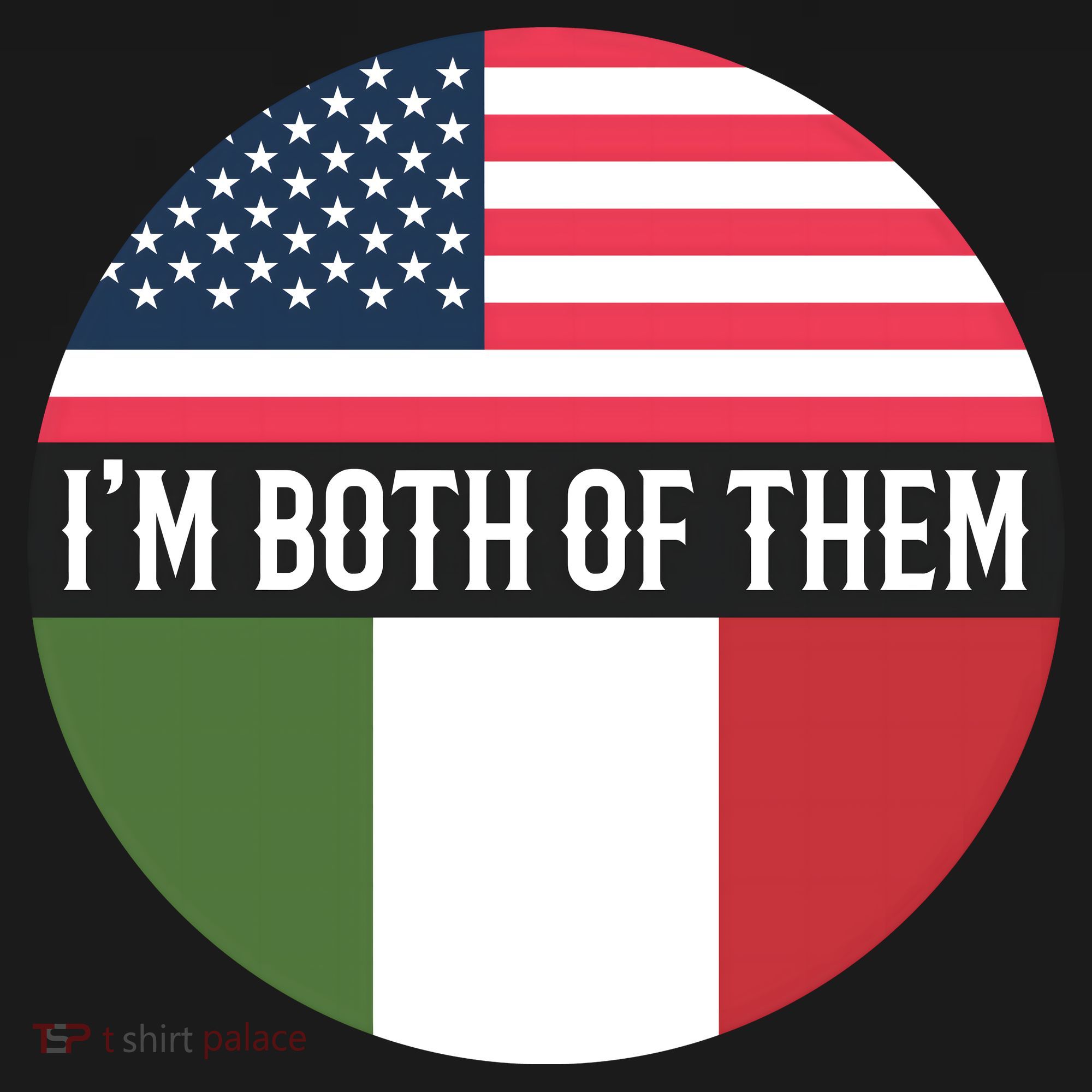 I Am Both Of Them American And Italian Flags Apron