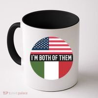 I Am Both Of Them American And Italian Flags Coffee Mug thumb 0