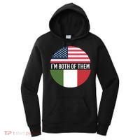 I Am Both Of Them American And Italian Flags Women's Hoodie thumb 0