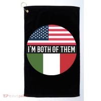 I Am Both Of Them American And Italian Flags Golf Towel thumb 0
