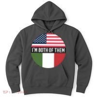 I Am Both Of Them American And Italian Flags Hoodie thumb 0
