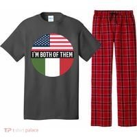I Am Both Of Them American And Italian Flags Pajama Set thumb 0