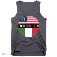 I Am Both Of Them American And Italian Flags Tank Top thumb 0