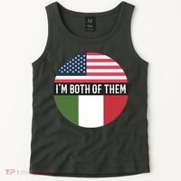 I Am Both Of Them American And Italian Flags Tank Top thumb 2