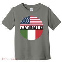 I Am Both Of Them American And Italian Flags Toddler T-Shirt thumb 0
