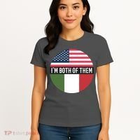 I Am Both Of Them American And Italian Flags Women's T-Shirt thumb 4