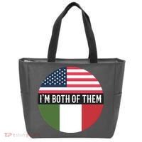 I Am Both Of Them American And Italian Flags Tote Bag thumb 0