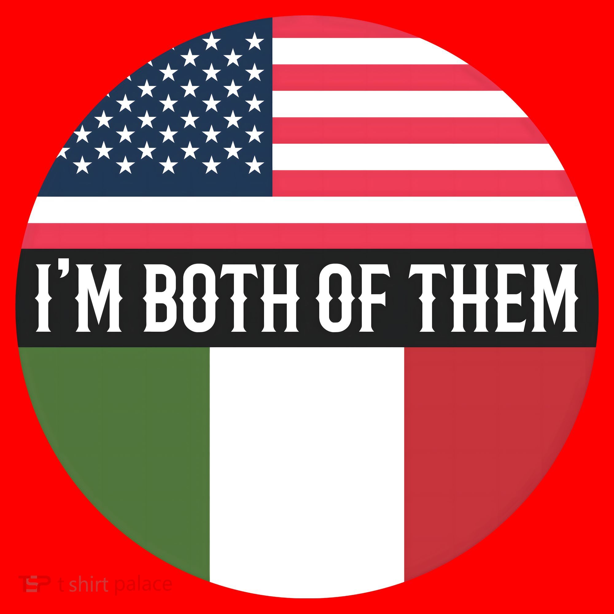 I Am Both Of Them American And Italian Flags Santa Hat