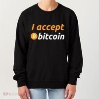 I Accept Bitcoin Funny Crypto Trader BTC Bitcoin Investor Women's Sweatshirt thumb 0