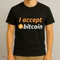 I Accept Bitcoin Funny Crypto Trader BTC Bitcoin Investor T-Shirt thumb 3
