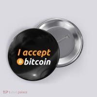 I Accept Bitcoin Funny Crypto Trader BTC Bitcoin Investor Button thumb 0