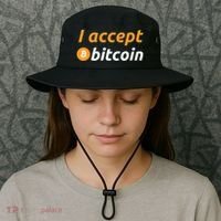 I Accept Bitcoin Funny Crypto Trader BTC Bitcoin Investor Bucket Hat thumb 3