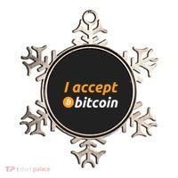 I Accept Bitcoin Funny Crypto Trader BTC Bitcoin Investor Ornament thumb 0