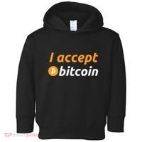 I Accept Bitcoin Funny Crypto Trader BTC Bitcoin Investor Toddler Hoodie thumb 0