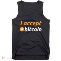 I Accept Bitcoin Funny Crypto Trader BTC Bitcoin Investor Tank Top thumb 0