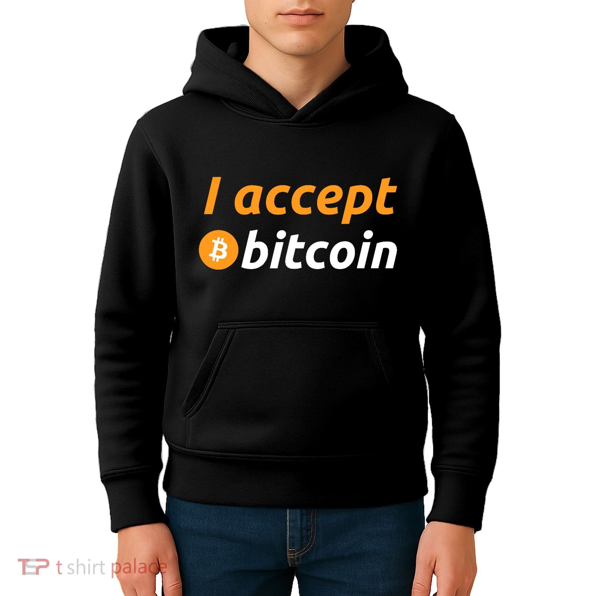 I Accept Bitcoin Funny Crypto Trader BTC Bitcoin Investor Kids Hoodie