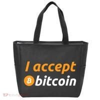 I Accept Bitcoin Funny Crypto Trader BTC Bitcoin Investor Tote Bag thumb 0