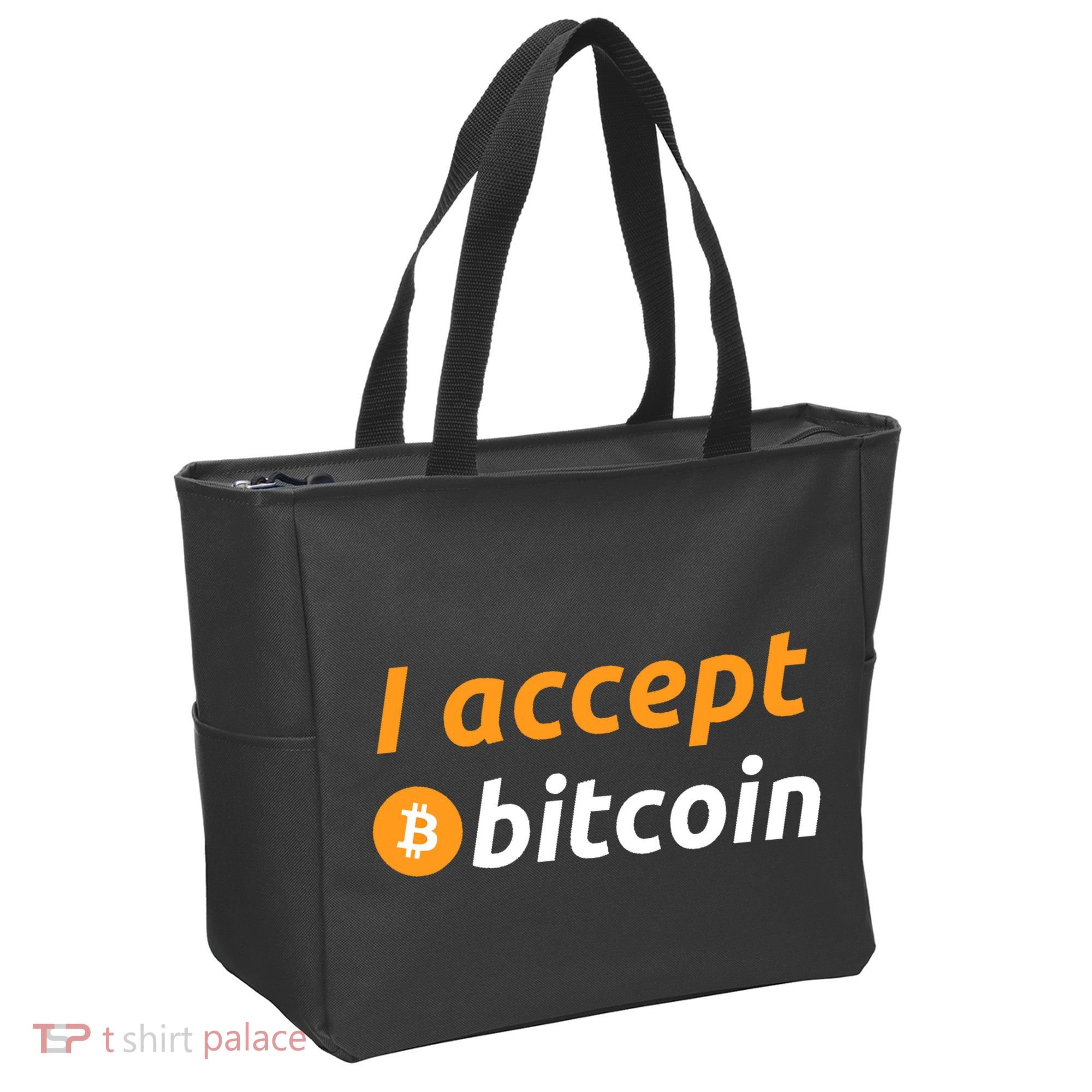I Accept Bitcoin Funny Crypto Trader BTC Bitcoin Investor Tote Bag