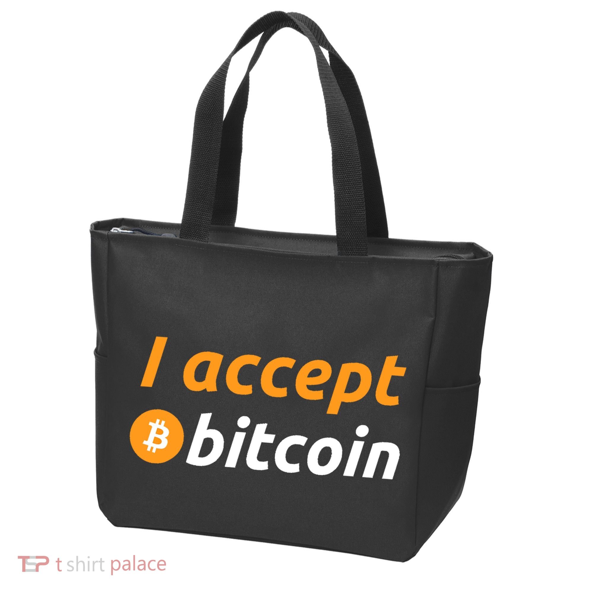 I Accept Bitcoin Funny Crypto Trader BTC Bitcoin Investor Tote Bag