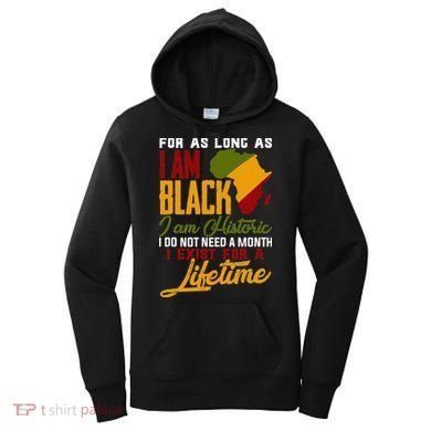 I Am Black History Lifetime Cool Black History Month Women's Hoodie