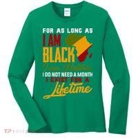 I Am Black History Lifetime Cool Black History Month Women's Long Sleeve Shirt thumb 0