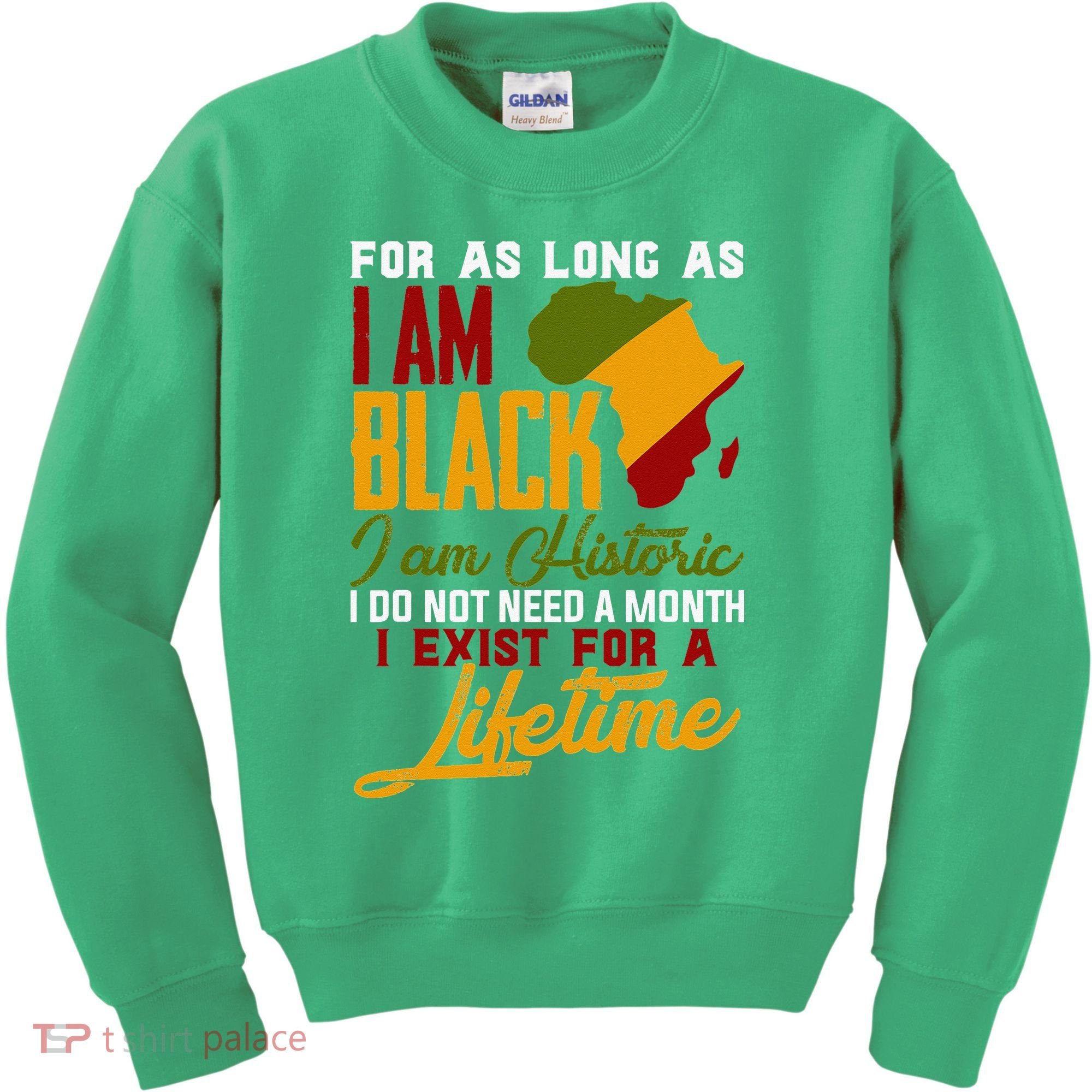 I Am Black History Lifetime Cool Black History Month Kids Sweatshirt