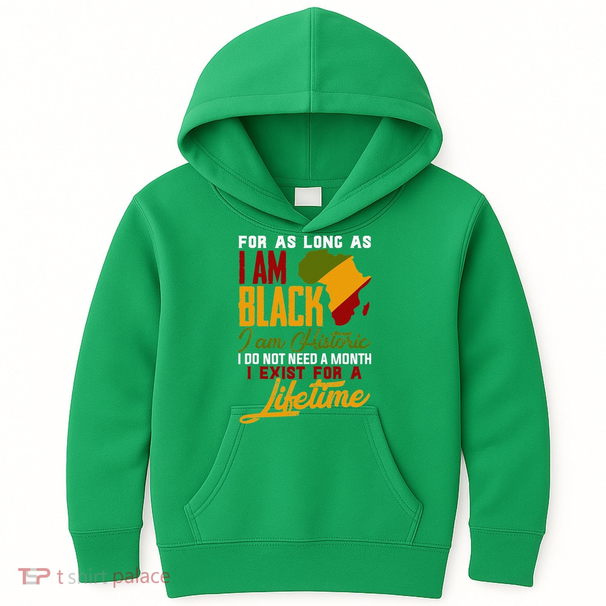 I Am Black History Lifetime Cool Black History Month Kids Hoodie